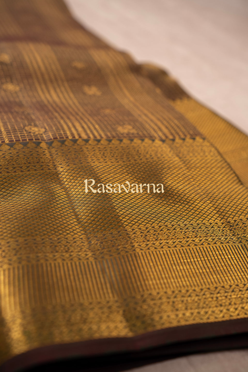 Bottle Green Pure Silk Kanchipuram Pattu Saree with Bottle Green Border