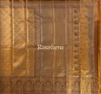 Gold Pure Silk Kanchipuram Pattu Saree with Contrast Border