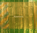 Yellow Pure Silk Kanchipuram Pattu Saree with Green Border