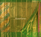Yellow Pure Silk Kanchipuram Pattu Saree with Green Border