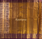 Gold Pure Silk Kanchipuram Pattu Saree with Purple Border