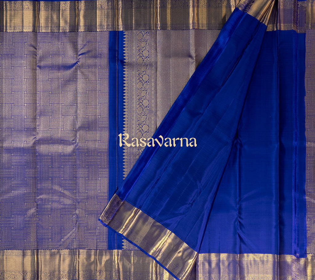 Royal Blue Pure Silk Kanchipuram Pattu Saree