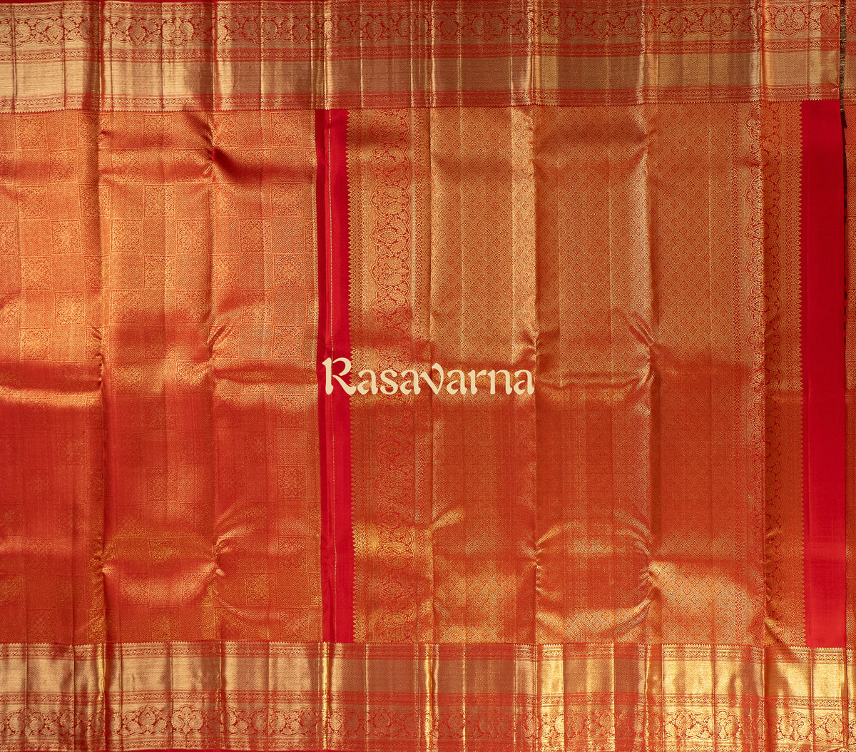 Red Pure Silk Kanchipuram Pattu Saree