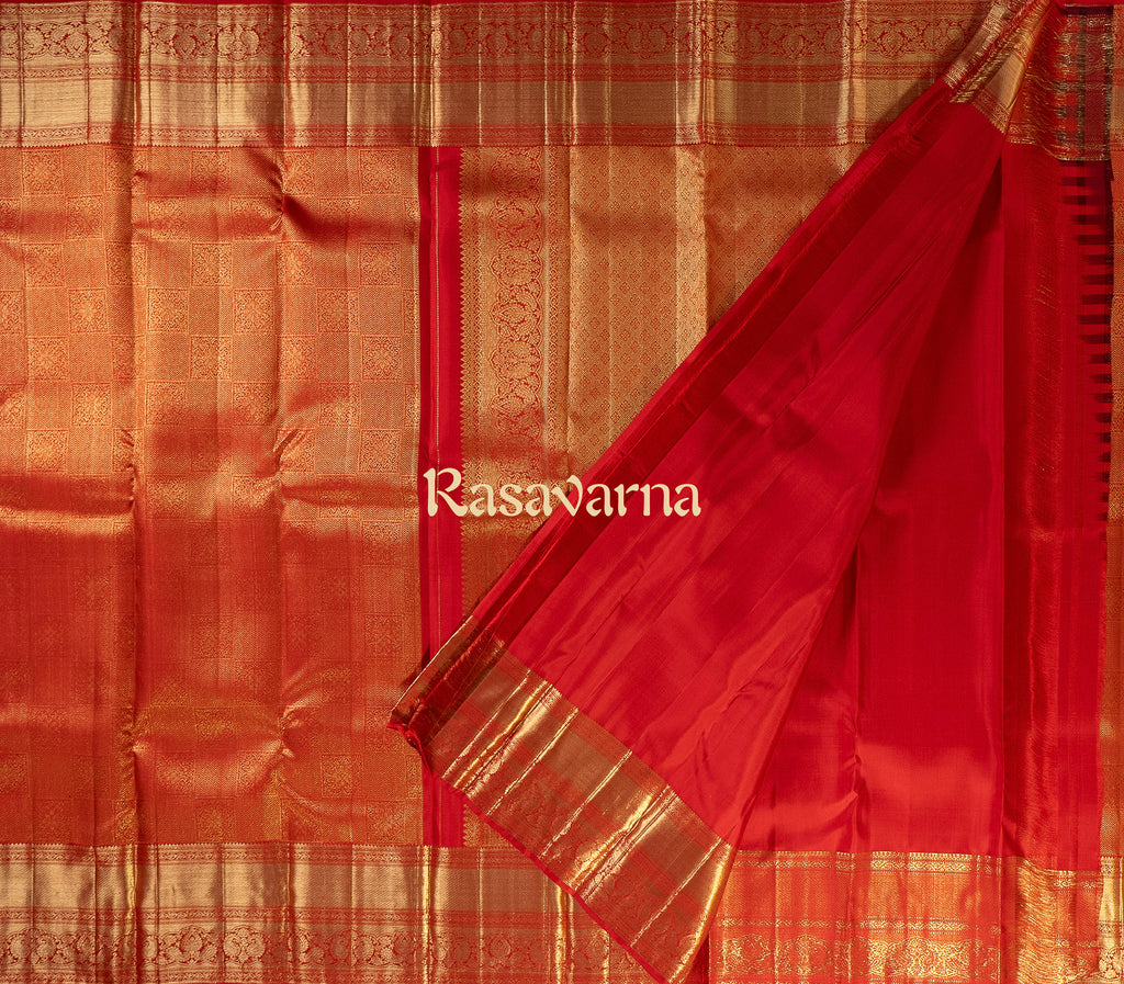 Red Pure Silk Kanchipuram Pattu Saree