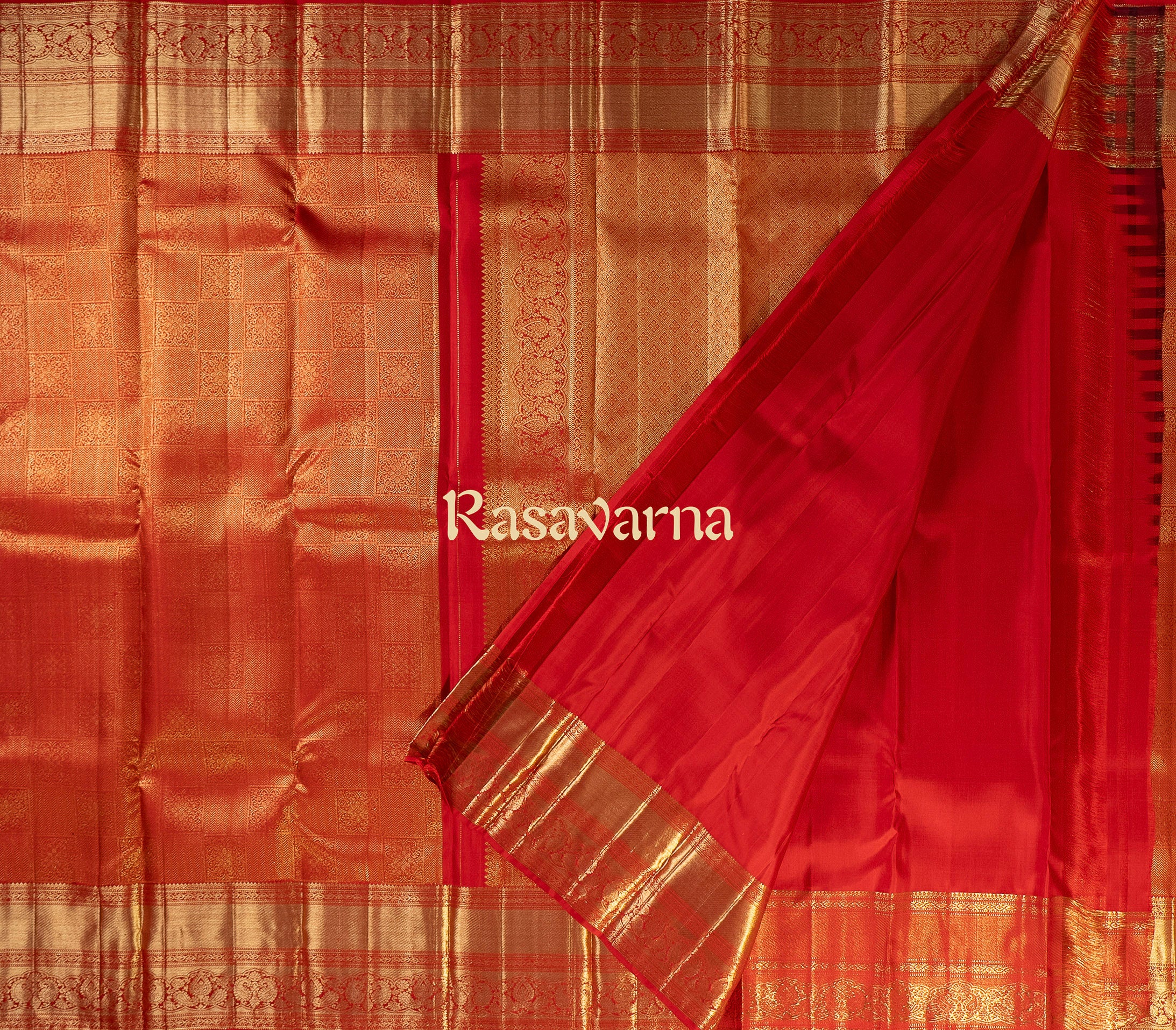 Red Pure Silk Kanchipuram Pattu Saree