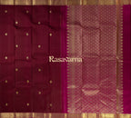 Maroon Pure Silk Kanchipuram Pattu Saree with Rani Border