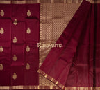 Maroon Pure Silk Kanchipuram Pattu Saree