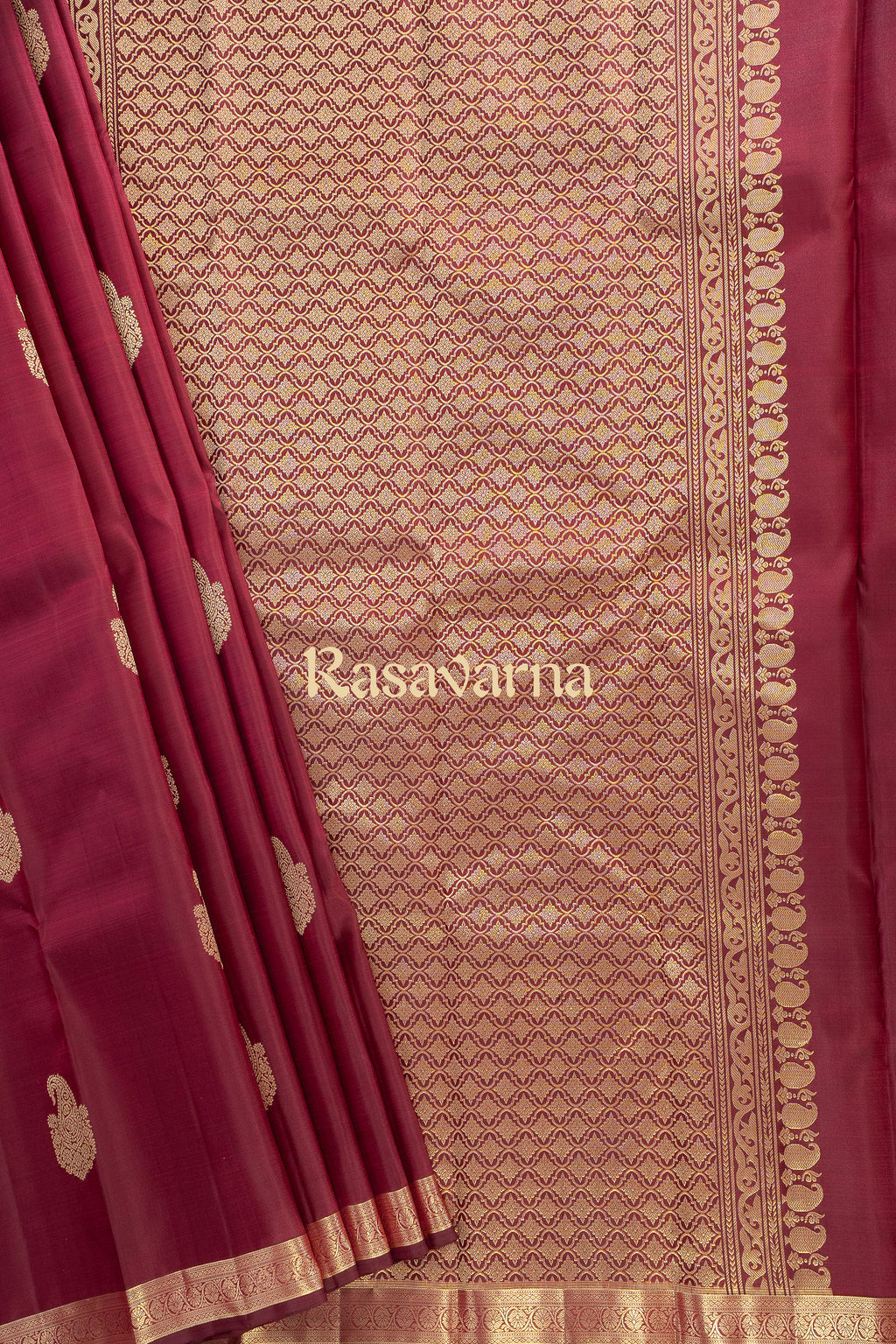 Maroon Pure Silk Kanchipuram Pattu Saree