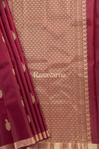 Maroon Pure Silk Kanchipuram Pattu Saree