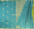 Teal Pure Silk Kanchipuram Pattu Saree