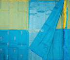 Blue & Green Pure Silk Kanchipuram Pattu Saree