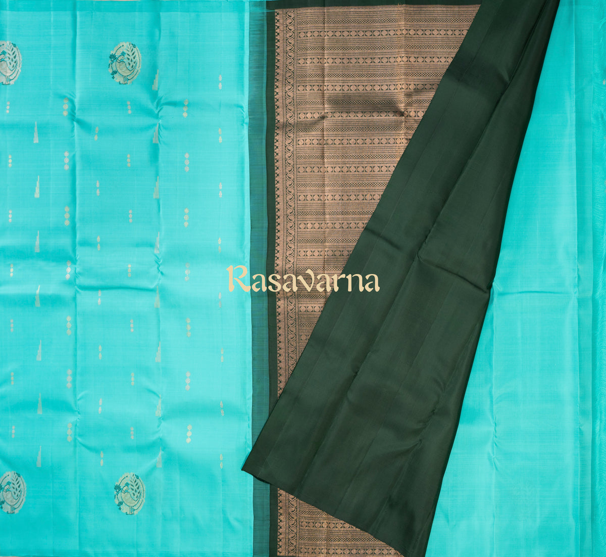 Sky Blue Pure Silk Kanchipuram Pattu Saree