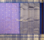 Amethyst Pure Silk Kanchipuram Pattu Saree with Royal Blue Border