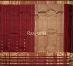Maroon Pure Silk Kanchipuram Pattu Saree with Maroon Border