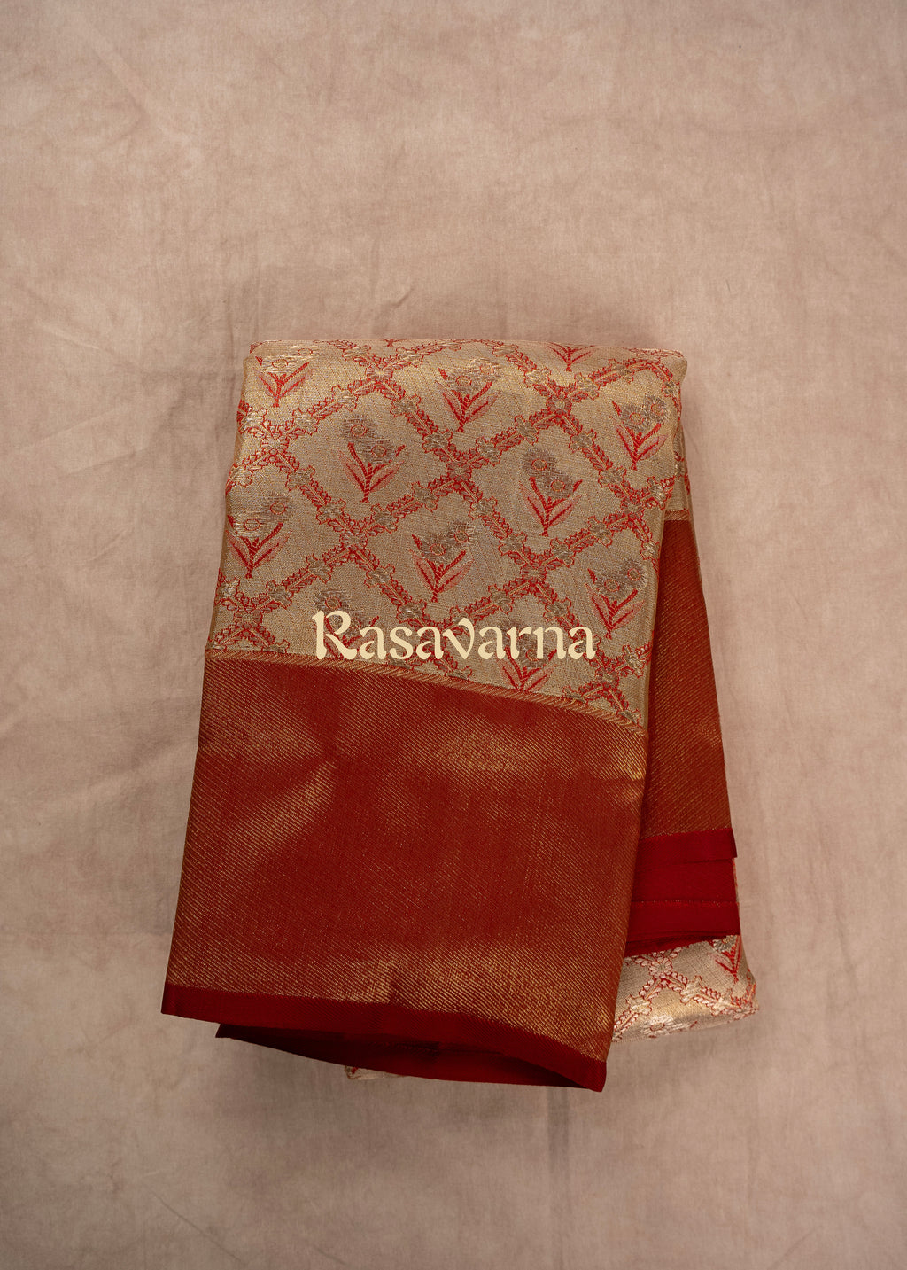 Red Pure Silk Kanchipuram Pattu Saree with Deep Red Border