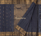 Elephant Grey Pure Silk Kanchipuram Pattu Saree with Grey Border