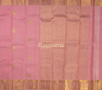 Baby Pink Pure Silk Kanchipuram Pattu Saree with Baby Pink Border