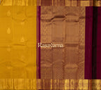 Mustard Gold Pure Silk Kanchipuram Pattu Saree with Mustard Gold Border