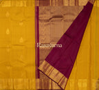 Mustard Gold Pure Silk Kanchipuram Pattu Saree with Mustard Gold Border