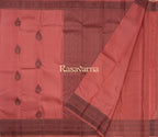 Terracotta Pink Pure Silk Kanchipuram Pattu Saree with Terracotta Pink Border