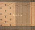Beige Pure Silk Kanchipuram Pattu Saree with Beige Border