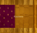 Magenta Pure Silk Kanchipuram Pattu Saree with Gold Border