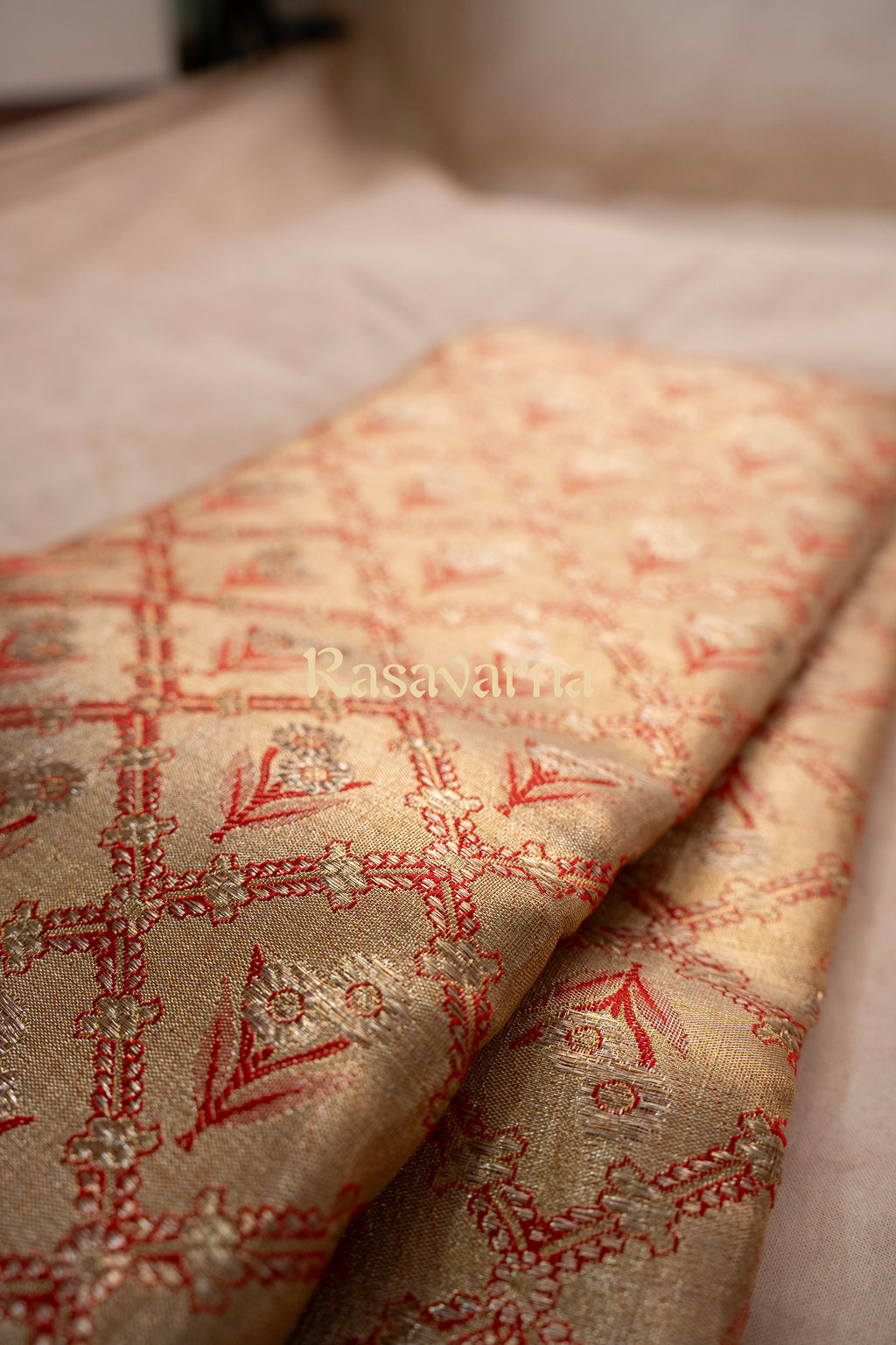 Red Pure Silk Kanchipuram Pattu Saree with Deep Red Border