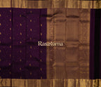 Dark Wine Pure Silk Kanchipuram Pattu Saree with Dark Wine Border