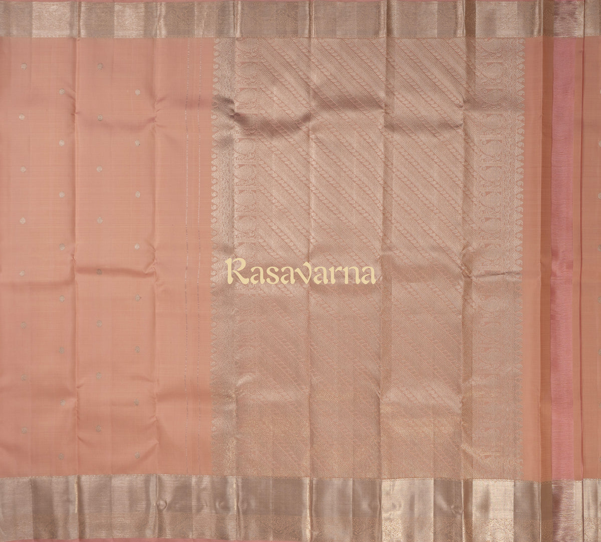Baby Pink Pure Silk Kanchipuram Pattu Saree with Baby Pink Border
