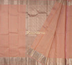 Baby Pink Pure Silk Kanchipuram Pattu Saree with Baby Pink Border