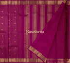 Roja Pink Pure Silk Kanchipuram Pattu Saree with Roja Pink Border