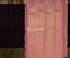 Chocolate Pure Silk Kanchipuram Pattu Saree with Chocolate Border