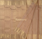 Half White Pure Silk Kanchipuram Pattu Saree with Half White Border