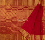 Red Pure Silk Kanchipuram Pattu Saree with Red Border