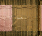 Pink Pure Silk Kanchipuram Pattu Saree with Bottle Green Border