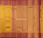 Gold Pure Silk Kanchipuram Pattu Saree with Red Border