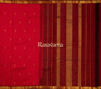 Red Pure Silk Kanchipuram Pattu Saree with Maroon Border
