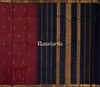 Rani Pure Silk Kanchipuram Pattu Saree with Navy Blue Border