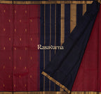 Rani Pure Silk Kanchipuram Pattu Saree with Navy Blue Border