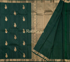 Bottle Green Pure Silk Kanchipuram Pattu Saree