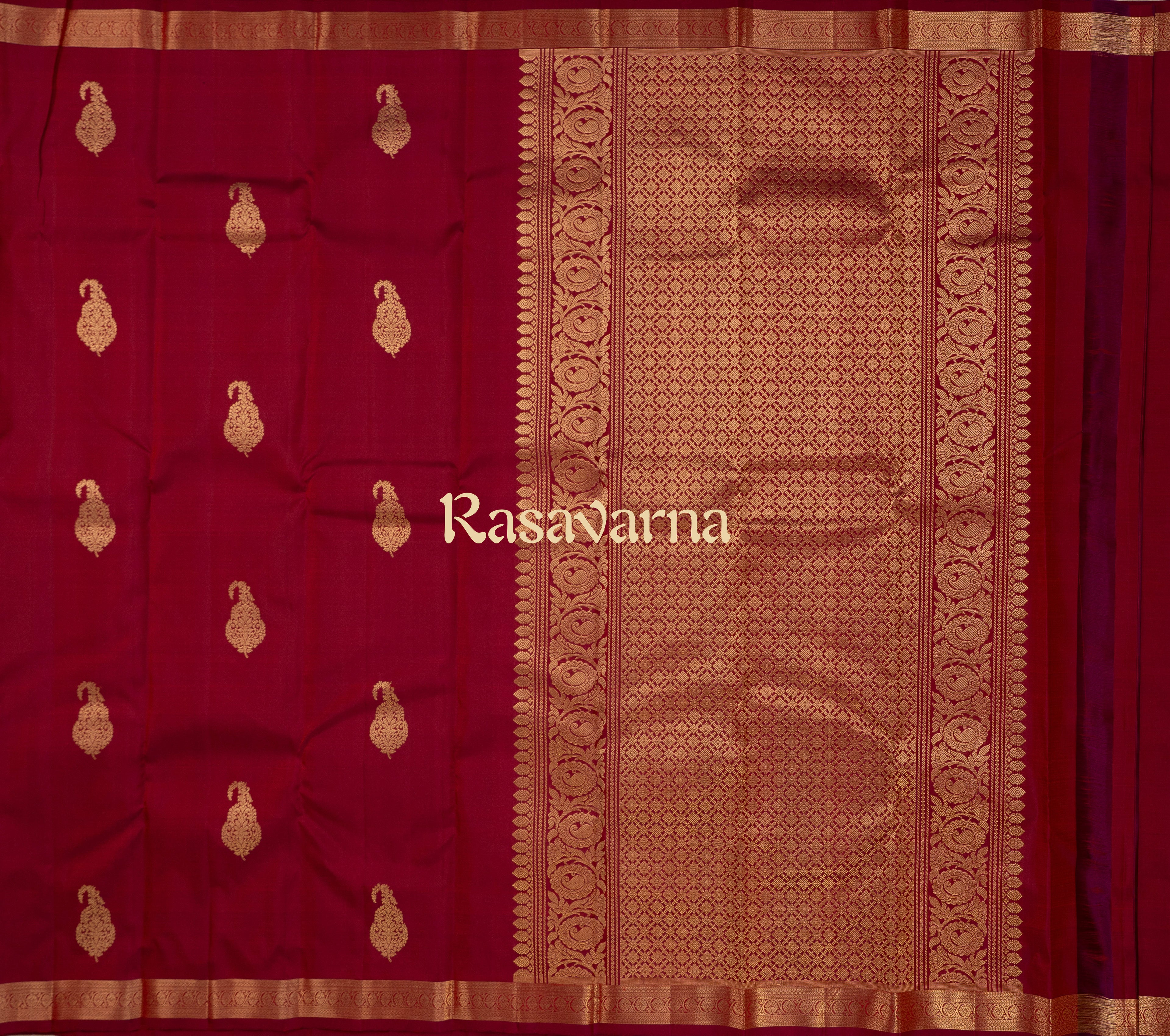 Rani Pink Pure Silk Kanchipuram Pattu Saree with Rani Pink Border