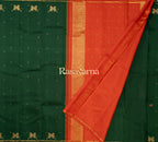 Bottle Green Pure Silk Kanchipuram Pattu Saree
