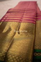 Rani Pure Silk Kanchipuram Pattu Saree with Green Border