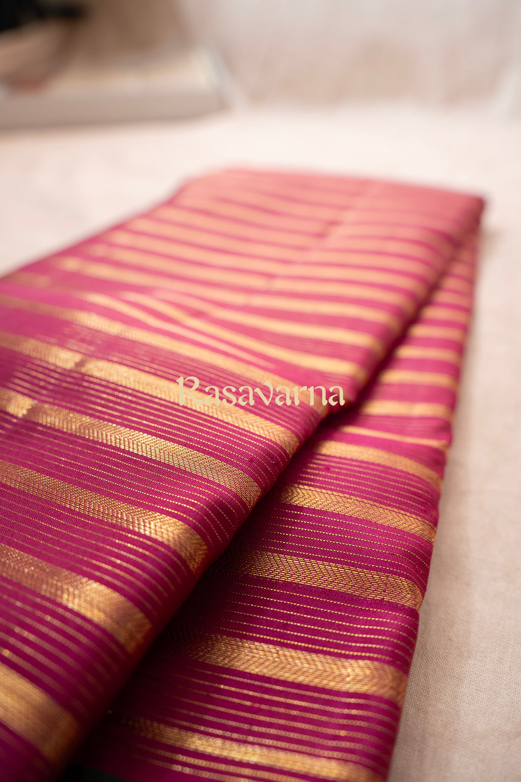 Rani Pure Silk Kanchipuram Pattu Saree with Green Border