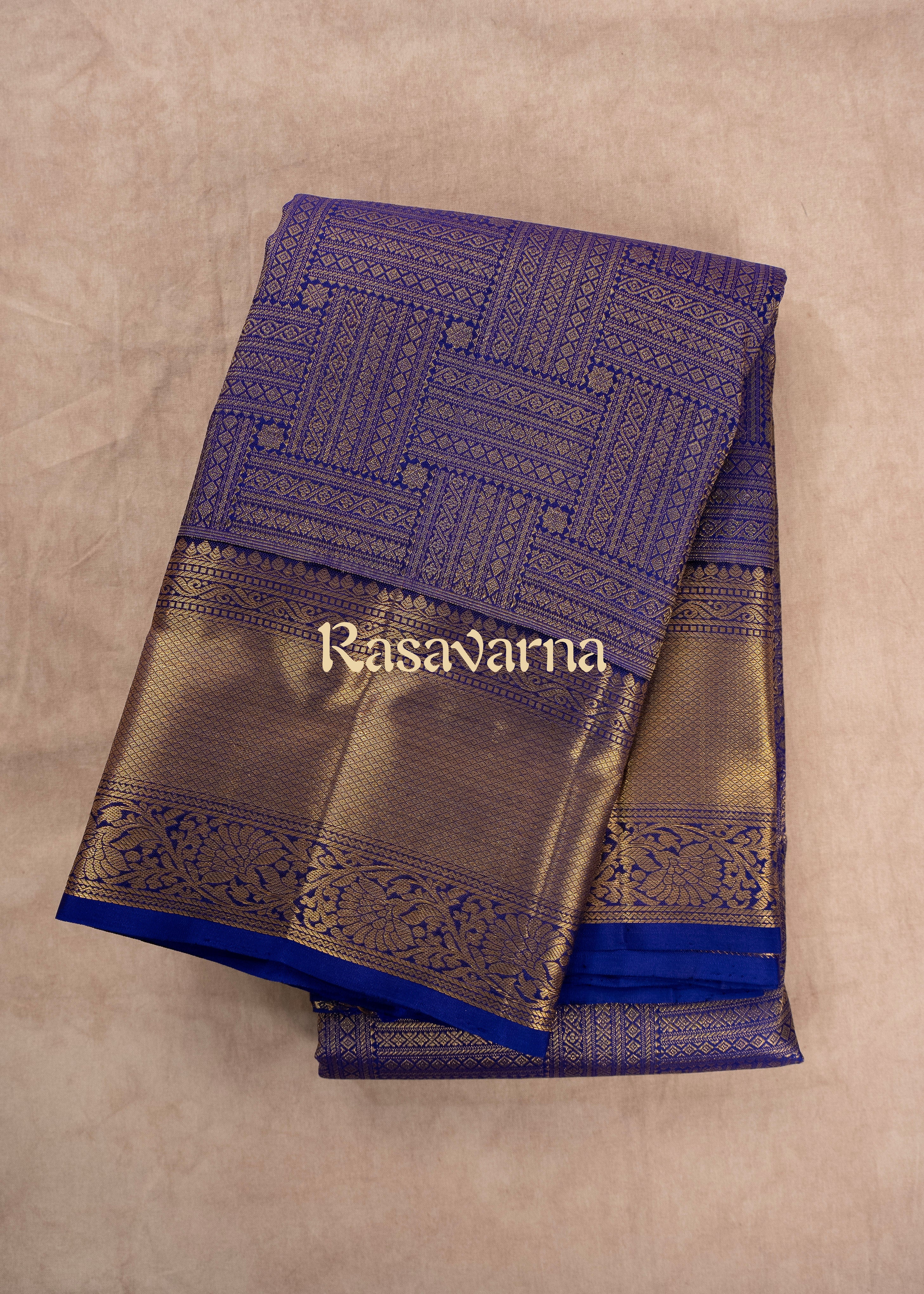 Royal Blue Pure Silk Kanchipuram Pattu Saree