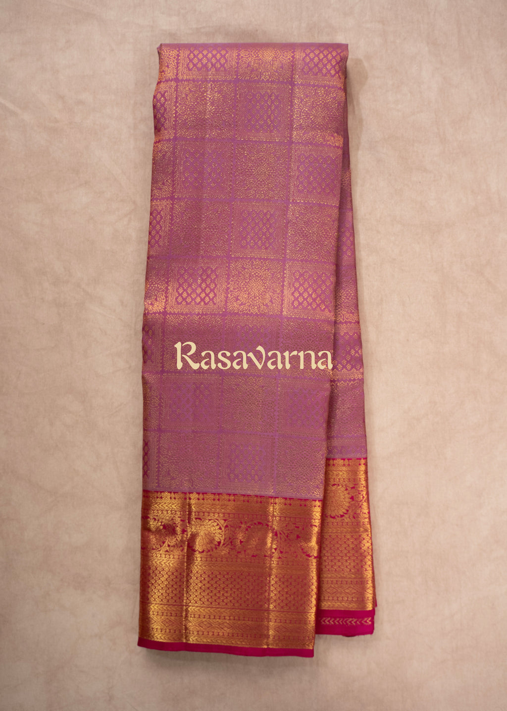 Onion Red Pure Silk Kanchipuram Pattu Saree with Rani Pink Border