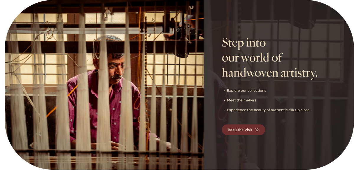<p>Step into our world of handwoven artistry.</p>