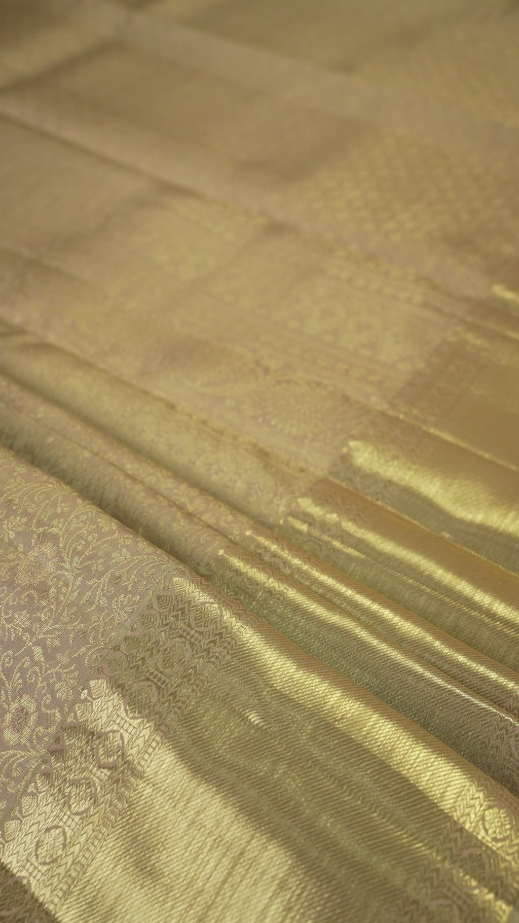 Half White Pure Silk Kanchipuram Pattu Saree with Half White Border