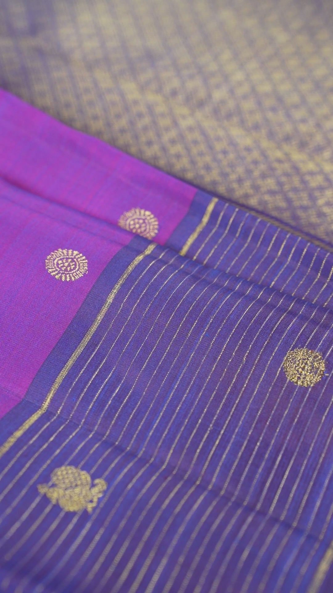 Royal Blue Pure Silk Kanchipuram Pattu Saree with Royal Blue Border