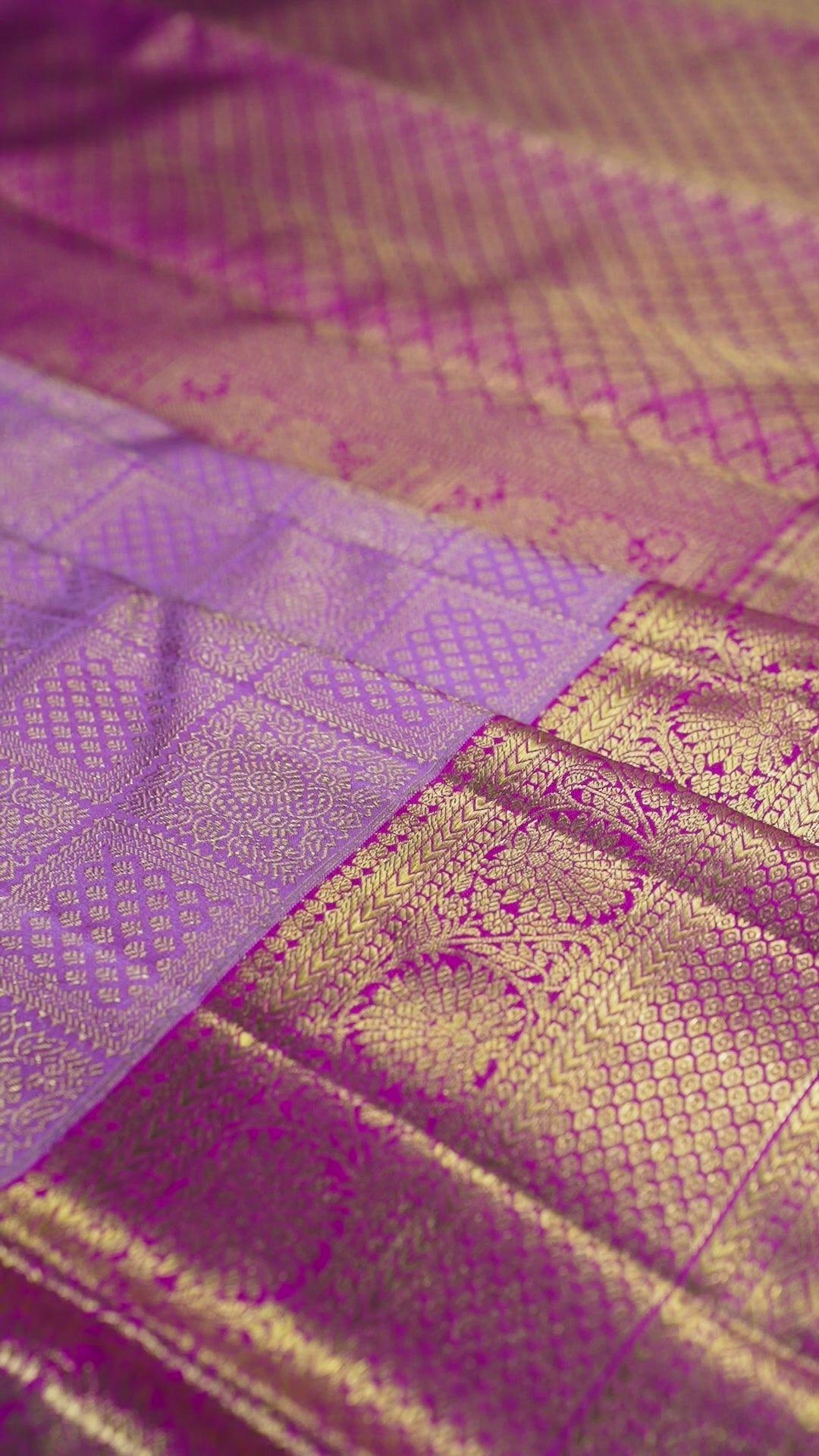 Onion Red Pure Silk Kanchipuram Pattu Saree with Rani Pink Border